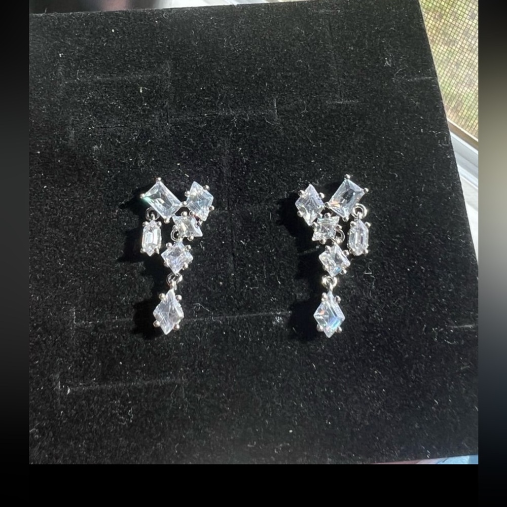 Gorgeous Sparkly Swarovski Elements Silver Plated… - image 7